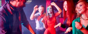 Dancing beside the DJ at a John Godber Centre disco