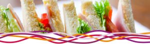 Sandwiches for a celebration party at the John Godber Centre, Hucknall, Nottinghamshire