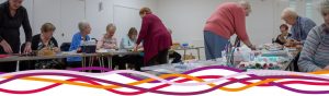 Hucknall community craft group in The Studio at the John Godber Centre, Hucknall