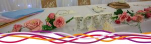 Top table wedding reception decoration