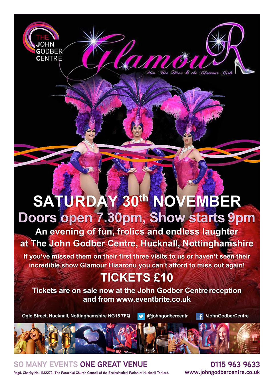 Miss Bee Have and the Glamour Girls event poster November 2019