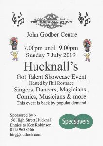 Byron Festival 'Hucknall's Got Talent' showcase event 2019