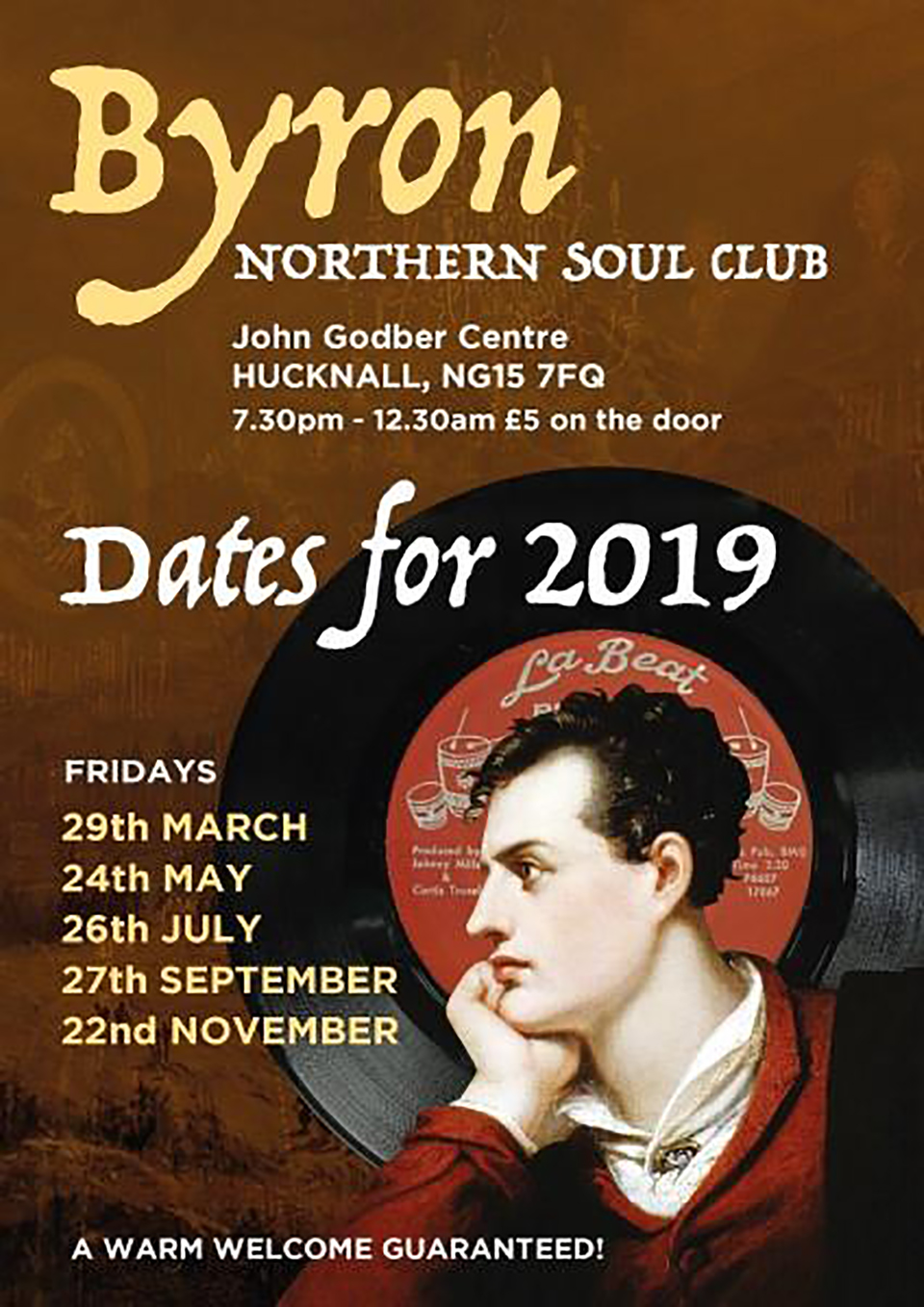 Byron Northern Soul Club event dates 2019