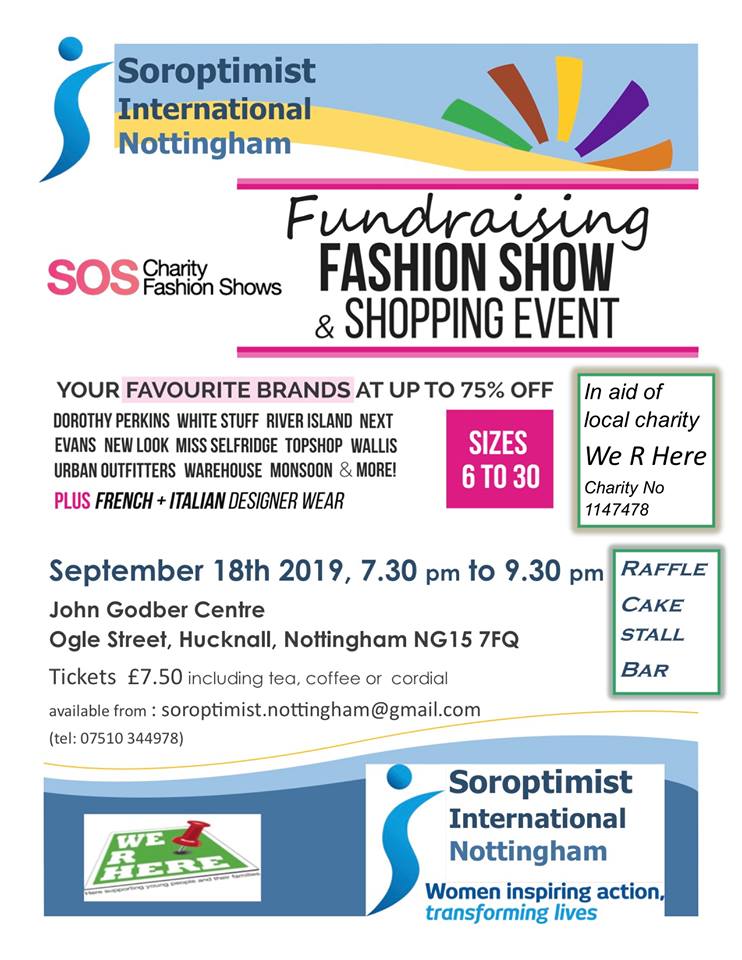 Soroptimist International Nottingham fundraising fashion show poster