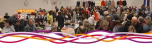 The monthly Hucknall Jumble Sale at the John Godber Centre, Hucknall, Nottinghamshire