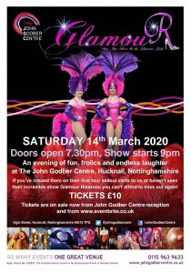 Miss Bee Have and the Glamour Girls event poster March 2020