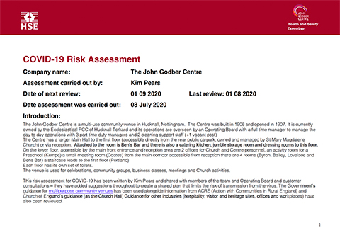 JGC Covid-19 Risk Assessment