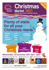 2021 John Godber Centre Christmas Market poster