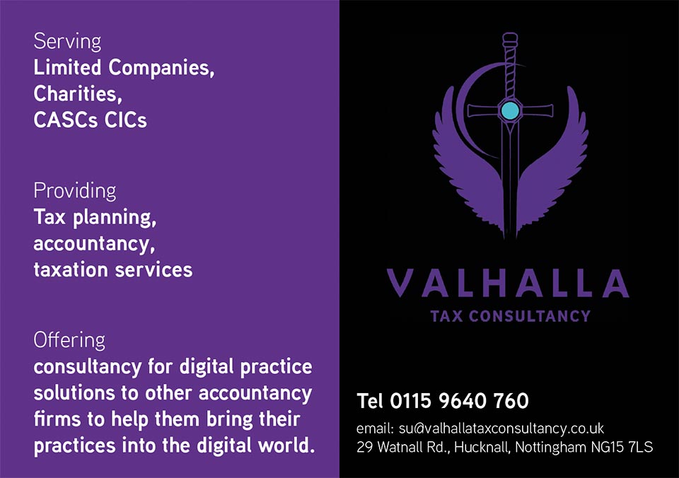 Valhalla Tax Consultancy Hucknall advertisement