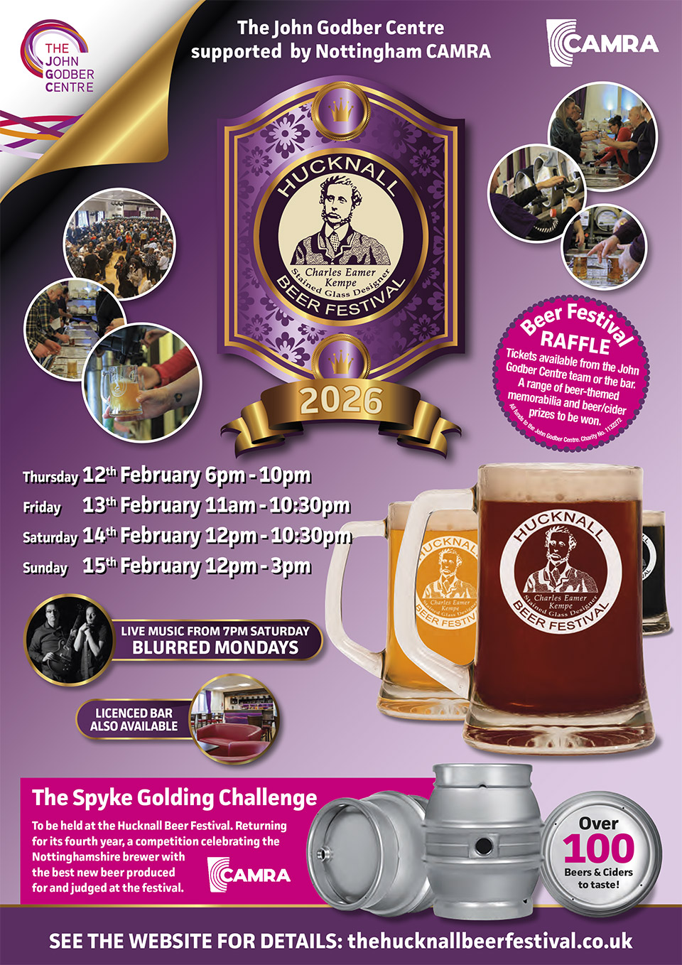 Front cover of the 2026 Hucknall Beer Festival programme